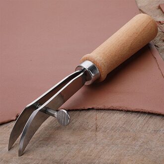 Lederen Gereedschap Verstelbare Cutter Diy Handgemaakte Lederen Crimper Steken En Groovende Apparaat Rand Houder Leathercraft Snijden