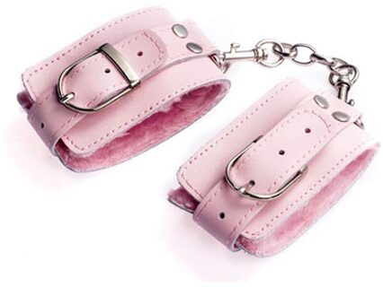 Lederen Handboeien - Roze