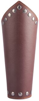 Lederen Handschoen Unisex Arm Guard Middeleeuwse Bracer Kostuum Props bruin