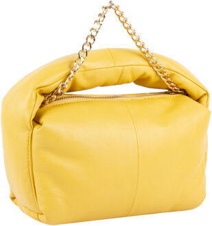 Lederen handtas Dames geel - One Size