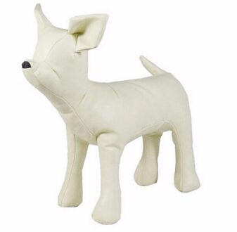 Lederen Hond Mannequins Staande Positie Hond Modellen Speelgoed Huisdier Dier Winkel Etalagepop Wit S