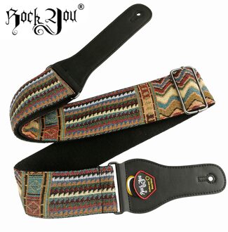 lederen hoofd katoen Gitaarband akoestische gitaarband elektrische gitaar riem lengte 145 cm breed 6.2 cm