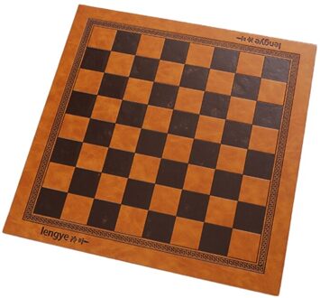 Lederen Internationale Schaken Bordspellen Mat Checkers Universele Schaakbord H053 Bourgondië