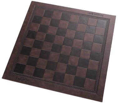 Lederen Internationale Schaken Bordspellen Mat Checkers Universele Schaakbord H053 Donkergrijs
