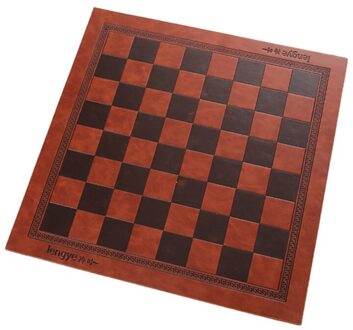 Lederen Internationale Schaken Bordspellen Mat Checkers Universele Schaakbord H053 Rood