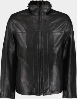 Lederen jack leather jacket 398/999 Zwart - 56