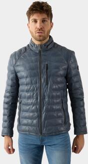Lederen jack leather jacket 497/730 Blauw - 52