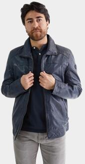 Lederen jack leather jacket 52469/784 Blauw - 54