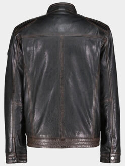 Lederen jack leather jacket 52695/915 Zwart - M