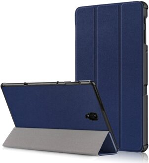 Lederen Pc Hard Case Voor Samsung Galaxy Tab Een 10.5 SM-T590 T595 T597 Tablet Cover Voor Samsung Tab Een 10 5 Case T590 SM-T595 donker blauw