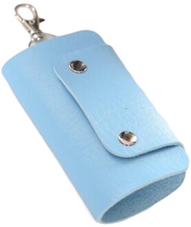Lederen Sleutel Organizer Case Sleutelhanger Houder Magnetische Button Bag Autosleutel Tas Portemonnee sleutelhouder porta llaves ключница Blauw