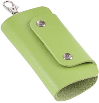 Lederen Sleutel Organizer Case Sleutelhanger Houder Magnetische Button Bag Autosleutel Tas Portemonnee sleutelhouder porta llaves ключница groen