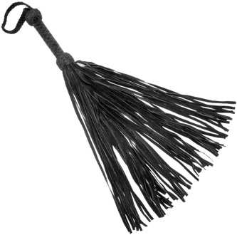 Lederen Suede Flogger - Zwart