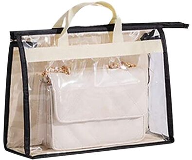 Lederen Tas Transparante Beschermende Tas Handtas Stofzak Garderobe Afwerking Vochtbestendige Opslag Opknoping Zak Opslag 50*35*13Cm