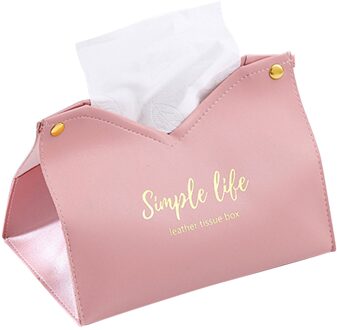 Lederen Tissue Box Cover Tissue Papier Opbergdoos Rechthoek Papier Houder Desktop Storage Container Home Office Auto Accessoires