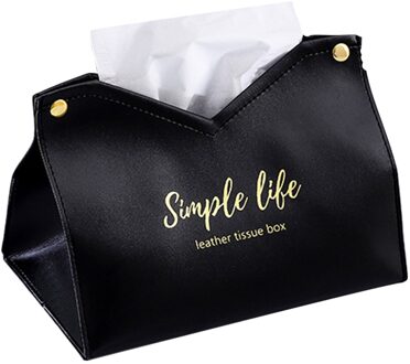 Lederen Tissue Box Cover Tissue Papier Opbergdoos Rechthoek Papier Houder Desktop Storage Container Home Office Auto Accessoires