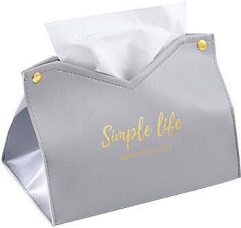 Lederen Tissue Box Cover Tissue Papier Opbergdoos Rechthoek Papier Houder Desktop Storage Container Home Office Auto Accessoires