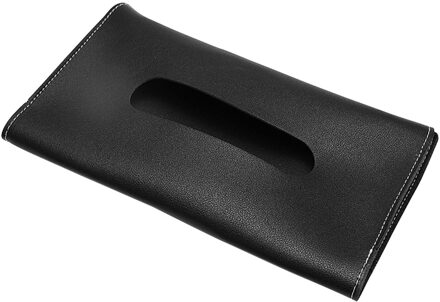 Lederen Zonneklep Servet Doos Houder Opknoping Auto Masker Houder Shading zwart