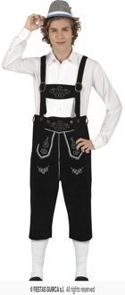 Lederhose Lang Zwart Bruno