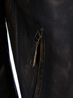 Lederjacke 1416 - maat EU56 Zwart