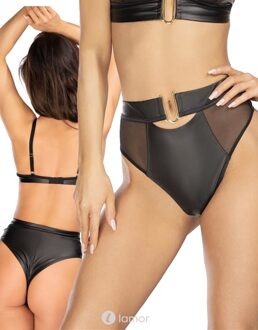Lederlook hoge taille String ,AX10576 - Maat: S