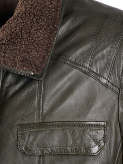 Ledermantel 41607 - maat Olijf