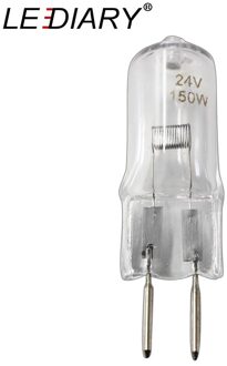 LEDIARY 5PCS Top Halogeenlamp GY6.35 24V 150W Clear Glas Wolfraam Lampen Dimbare Clear Elke Lamp met Een Innerlijke Doos