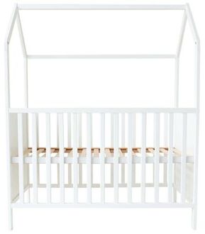 Ledikant Huisje - Babykamer Accessoires - 60 x 120cm - Wit