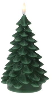 Ledkaars Kerstboom 17cm Donker Groen