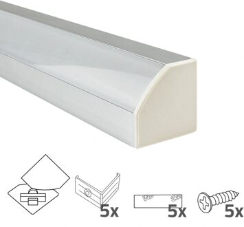 Ledstrip profiel hoek - 2M - incl. afdekkap