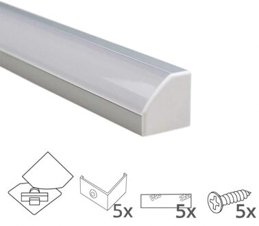 Ledstrip profiel hoek Slim line - 2M - incl. afdekkap