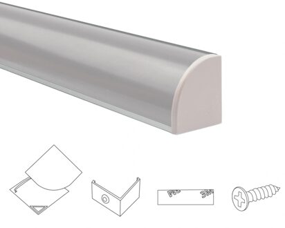 Ledstrip profiel hoek slim line - compleet met afdekkap 4 meter