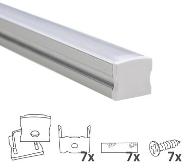 Ledstrip profiel opbouw 3M - 15 mm hoog