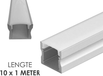 Ledstrip profiel opbouw hoog model - compleet inclusief afdekkap 10 meter 15 mm