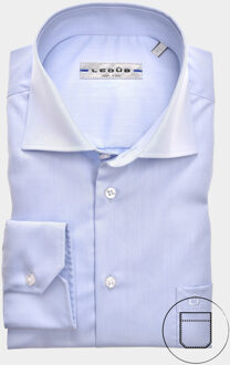Ledub Business hemd lange mouw 4009m/147 mf 5 0323508/120000 Blauw - 40 (M)