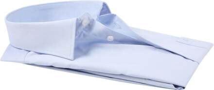 Ledub Ledeb Modern Fit overhemd korte mouw -  blauw - Strijkvrij - Boordmaat: 39