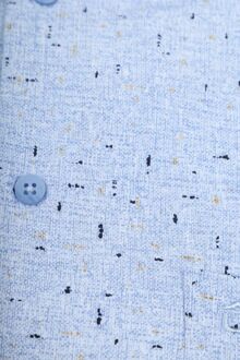 Ledub Overhemd Print Lichtblauw Borstzak - 46