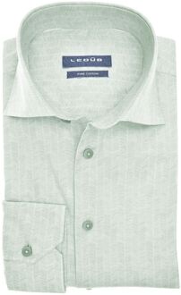 Ledub Overhemd Print Lichtgroen - 42