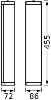 Ledvance Bathroom Classic Cylinder 45,5cm chroom chroom, opaal