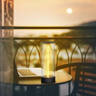 Ledvance Decor Filament LED tafellamp accu, 24cm donkergrijs, helder