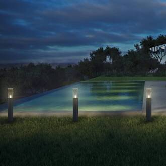 Ledvance Endura Classic Figo tuinpadverlichting, sensor donkergrijs, transparant