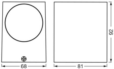 Ledvance Endura Classic Square wandlamp down wit