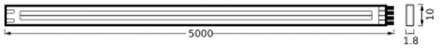 Ledvance Flex COB LED Strip IP20 2.700-6.500K, 5m geel