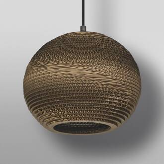 Ledvance hanglamp Bal, Ø 26 cm, bruin, golfkarton, E27 bruin, zwart