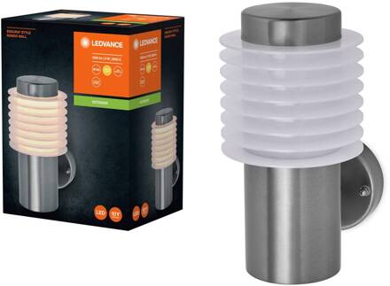 Ledvance LED buiten wandlamp Endura Style Rondo, roestvrij staal roestvrij staal, wit