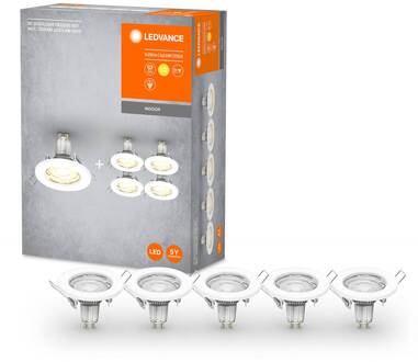Ledvance LED inbouwspot GU10 Recessed 5 per set wit