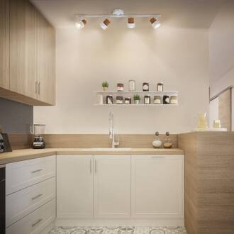 Ledvance LED plafondspot Kurk, GU10, 4-lamps, dimbaar, wit