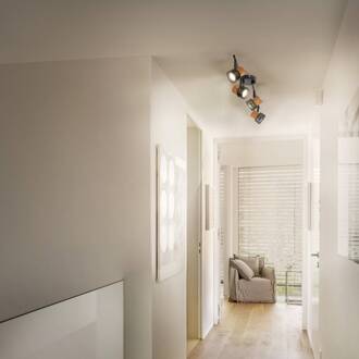 Ledvance LED plafondspot Kurk, GU10, 4-lamps, dimbaar, zwart