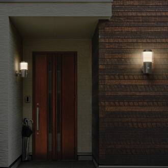 Ledvance LED wandlamp Endura Style Rondo, roestvrij staal, sensor roestvrij staal, wit