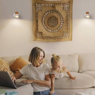 Ledvance LED wandspot Cork, GU10, dimbaar, wit